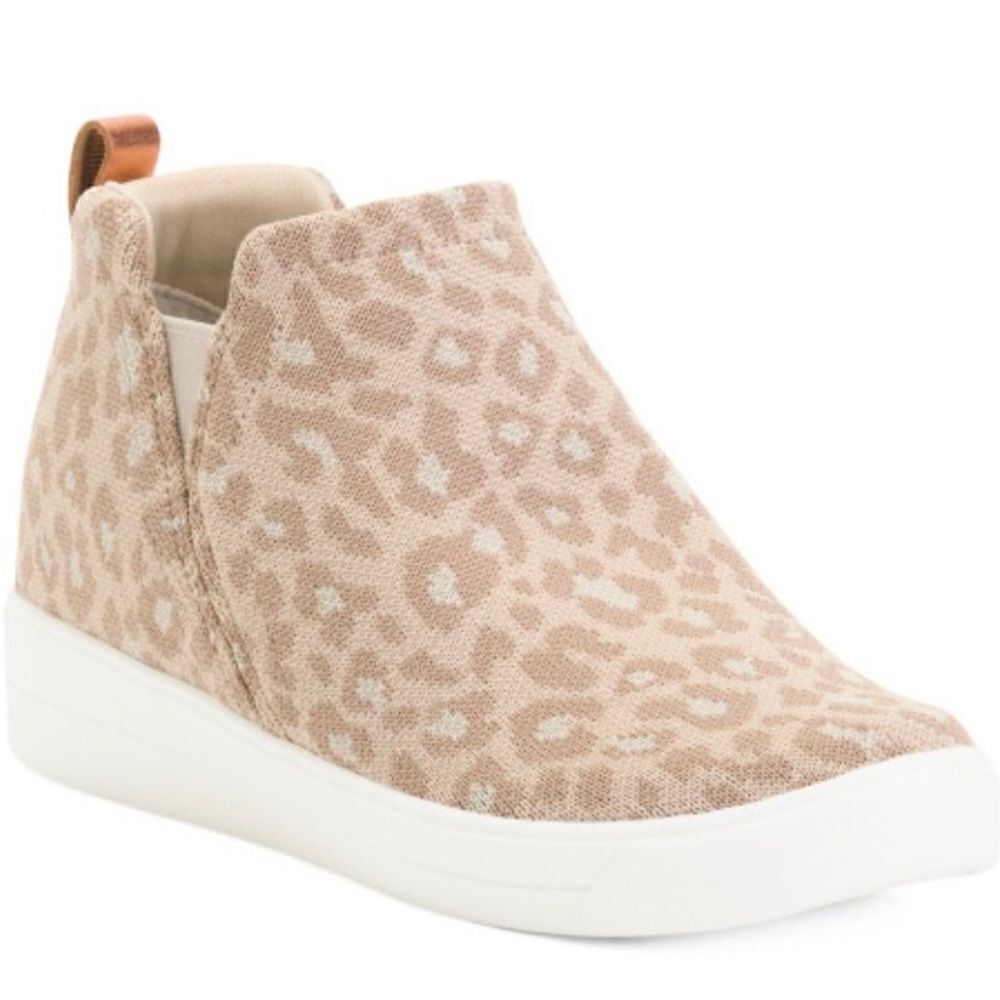 RYKA Vera Wedge Knit Skip On Leopard Print Sneakers Size 9.5 BIN 19
